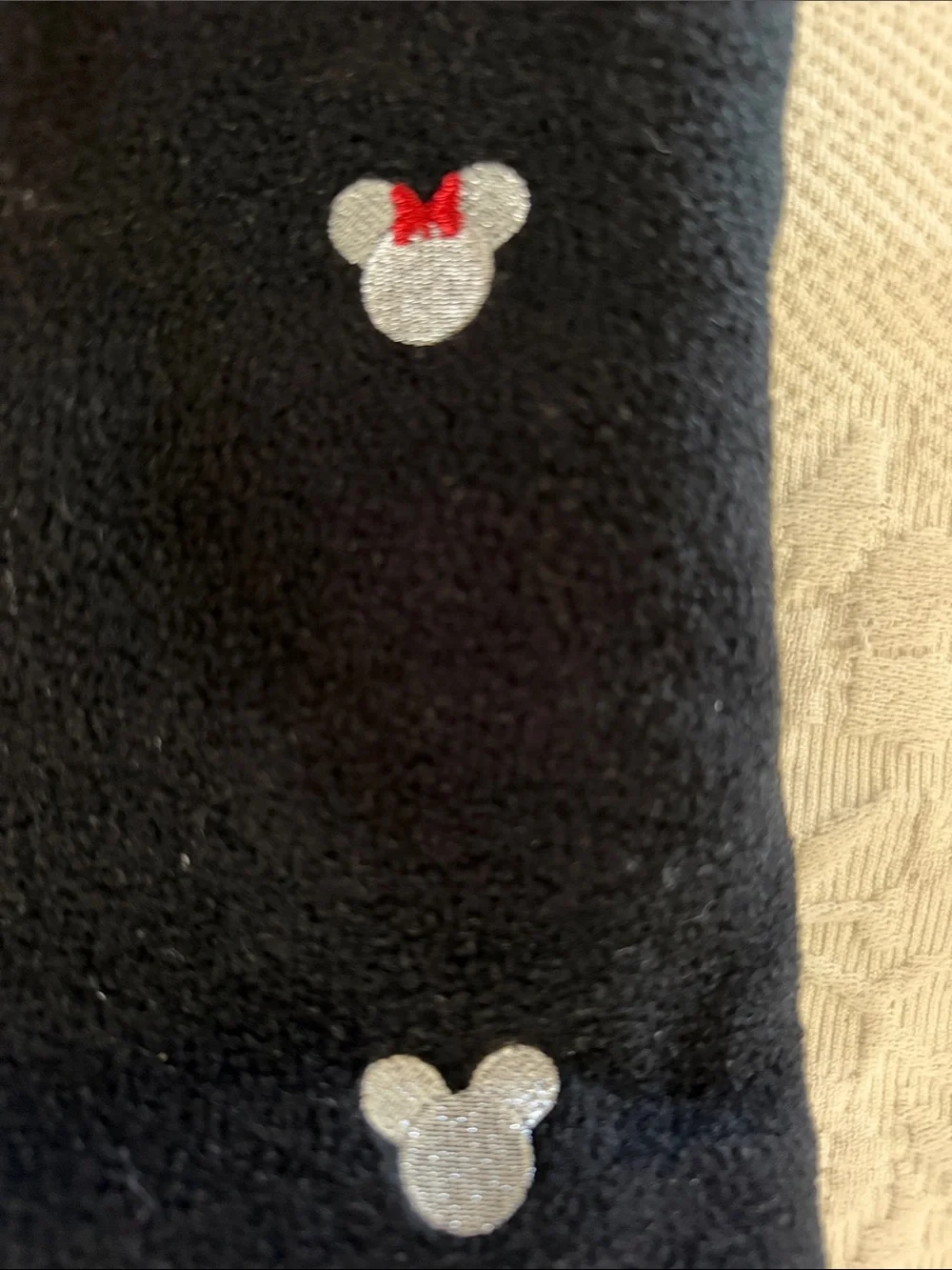 Disney x GAP Mickey & Minnie Mouse Black Fleece Neck Warmer